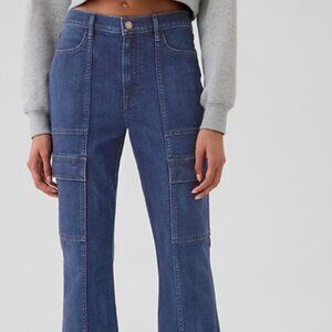 GAP High Rise '70s Flare Cargo Jeans